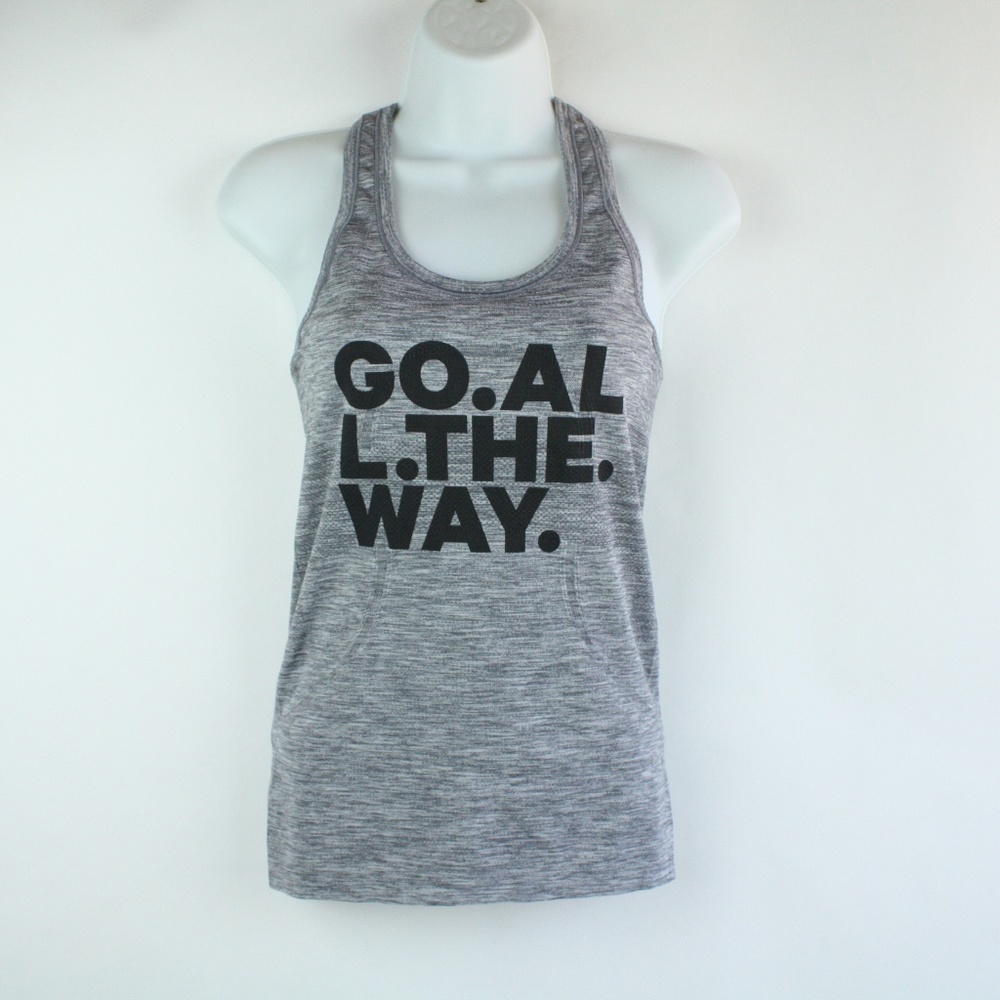 Lululemon Swiftly mindfulosophy Tank Gray SZ 4